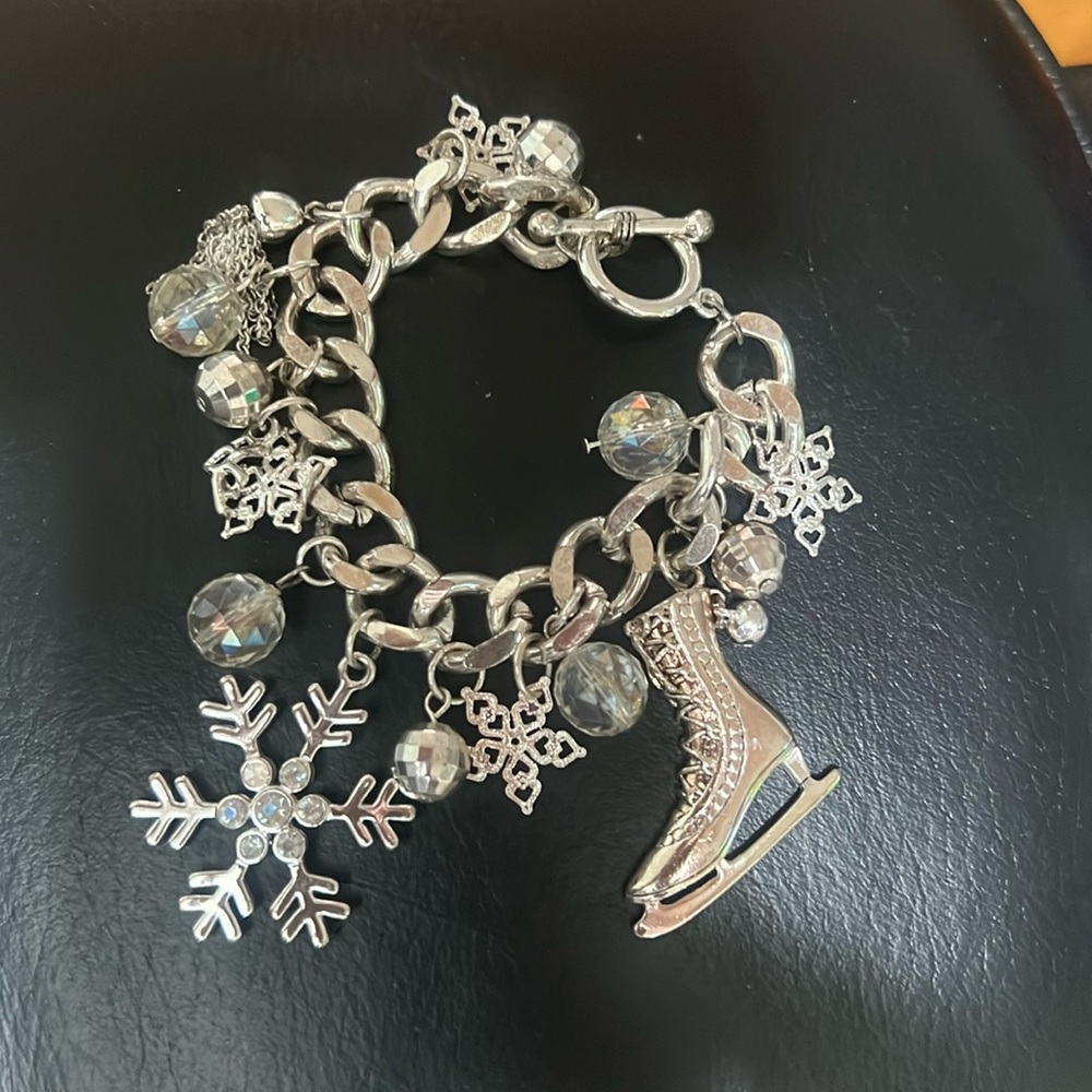 Christmas snowflake skate bracelet.